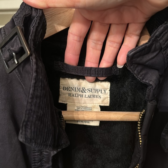 Ralph Lauren Denim Supply Fur Lined Military Field Jacket Women’s XS - Picture 11 of 11